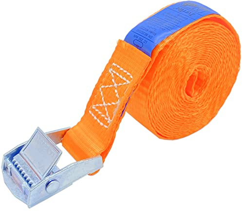10 Spanngurte Zurrgurte 250 Kg daN 3 Meter mit Klemmschloss Schnellspannung Orange