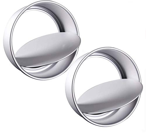 KENIY 2 Pack 4-Inch Non-Stick Deep Aluminum Round Cake Pan with Removable Bottom for Wedding/Birthday/Christmas Cake Baking Round Cake Tin Set with Loose Base (4 inch)