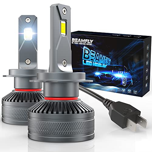 Ampoules H7 LED 36000LM, BEAMFLY Phares Avant de Voitures, 110W Très Puissant, 12V, 6000K Blanc