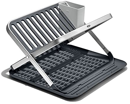 OXO Good Grips Aluminium Fold Flat Dish Rack