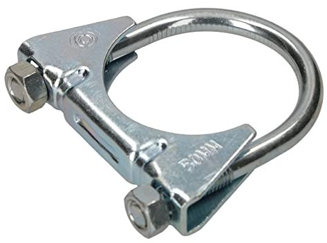 KOTARBAU® Fascetta di scarico, 50 mm, fascetta di scarico, fascetta per tubi a U, per il montaggio di antenne, tubi, pali di giunzione universale