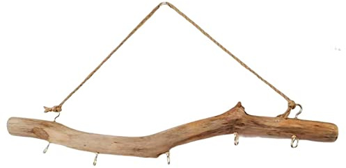 SM SunniMix 39 Cm Crochets Décoratifs en Bois Flotté pour la Maison - Support Mural pour Clés, Écouteurs, Chapeaux, Bijoux