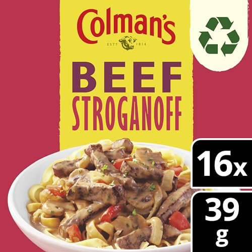 Colman's Midweek Meals Beef Stroganoff Meal Maker quick to prepare sauce mix for a protein-boosting meal† 16x 39 g