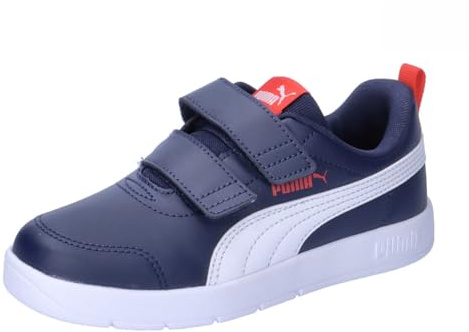 Puma Unisex Kids COURTFLEX V3 V PS Sneaker, Puma Navy-Puma White-Puma Red, 34.5 EU
