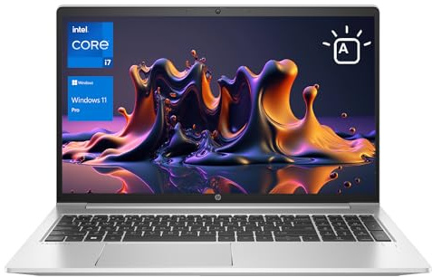 HP ProBook 450 G10 Computer portatile professionale, schermo FHD da 15,6, Intel Core i7-1355U, 32 GB di RAM, SSD 1 TB, webcam, tastiera retroilluminata, lettore di impronte digitali, RJ-45, Wi-Fi 6