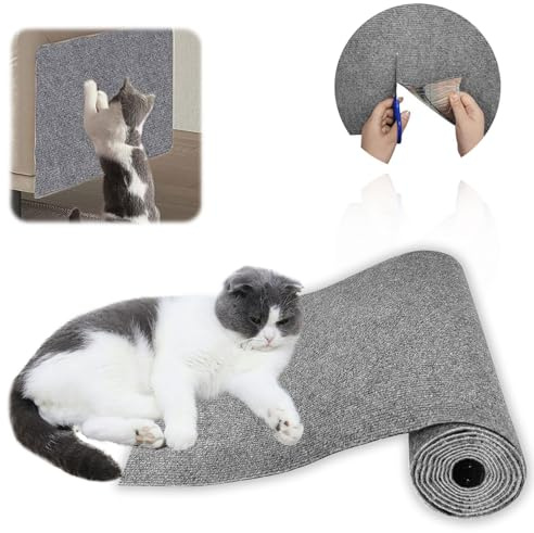Xiujuers Kratzmatte Katze, kratzmatte Katze Wand, Kratzmatte Selbstklebend, Kratzschutz Sofa Katze, DIY Climbing Cat Scratcher, Katzen Kratzschutz, Katzenkratzmatte für Schützt Möbel e Sofa (30*200)