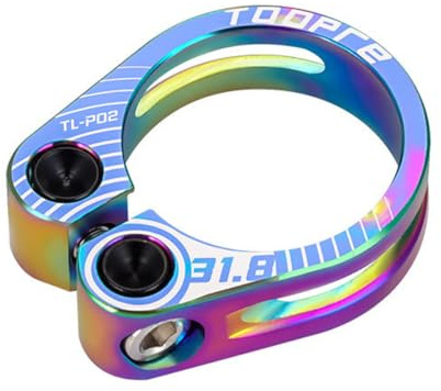 HOUSON Bicycle seat clamp, Aluminum Alloy Bicycle seat Post clamp seat clamp for Folding Bike Mountain Bike Road Bike Bicycle 31.8mm