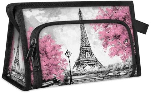 Trousse de toilette de voyage tour Eiffel pour femmes, hommes, filles, garçons, tour Eiffel, trousse de maquillage, trousse de toilette, organisateur de cosmétiques, trousse de douche, couleur, M,