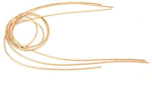 TIKATARER Guldfylld Tråd för Smycken, Silktråd för Pärlor 1,5 Mm Dia Manuell Diy Sträng Bullion Tråd Gimp Sträng Fransk för Smycken för Broderier och Tillverkning (Mörkguldtråd)