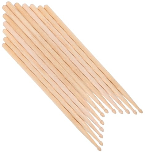 TOGEVAL 6paare Holz Schlagzeug Sticks Ahorn Jazz Drums Übung Zubehör Ersatz Tragbar Griff Klangqualität Langlebig Rhythmusgefühl Stickkontrolle Präzision Komfortabel