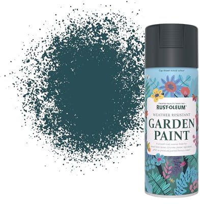 Rust-Oleum Blue Weather, Mould and Algae Resistant Garden Spray Paint Aerosol in Matt Finish - Evening Blue 400ml