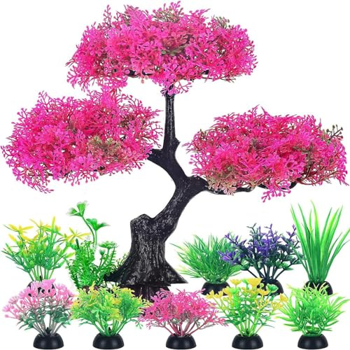 MHADBKH Künstliche Wasserpflanze, Aquarium, Terrarium, Aquarium, Dekoration, Dekoration für Aquarien, Dekoration, 10 Stück
