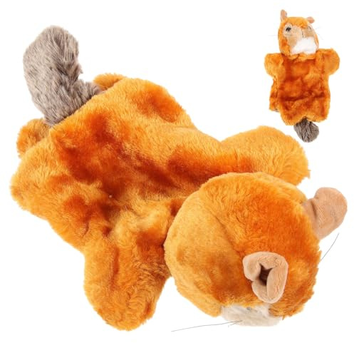 Toyvian Plüsch Eichhörnchen Handpuppe Weiches Tierhandspielzeug für Frühpädagogik Storytelling Rollenspiel von Kreativität und Feinmotorik
