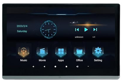 Monitor For Auto Da Poggiatesta 13,3 Pollici, 4K, Tablet Multifunzione, Touch Screen, WiFi/Bluetooth/USB/SD/HDMI In Out, FM MP5(13.3inch 4 64G)