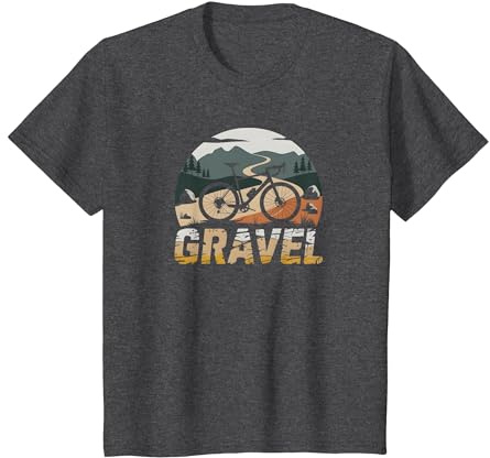 Gravelbike Ride The Gravel T-Shirt, Enfant, Chiné Foncé, 6 Ans