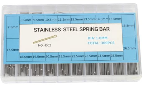 Watch Split Pin, 1mm Bracelet Split Pins Watchband Link Cotter Friction Bar Stainless Steel Watch Parts for Band Spring Bar 7.5mm‑26.5mm