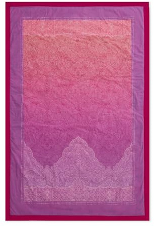 Bassetti Plaid 135 x 190 cm, Granfoulard Dolceacqua P1, 100% cotone mercerizzato, rosa, elegante lucido, morbido e caldo