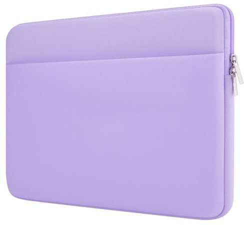 HEDUGO Laptop Sleeve Bag Compatible with 17 to 17.3 inches HP Lenovo Asus Acer Notebook with Zipper Accessory Pocket Padded Computer Pouch Cover Shockproof Protective for 17” Laptop, Purple