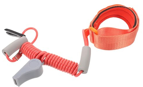 ORFOFE Utökad Elastisk Båt-säkerhetslina med Nödstopp och Visselpipa Kompatibel med Populära Utombordsmotorer Ergonomisk Flytande Handledsrem för Motoravstängning vid Nödsituationer