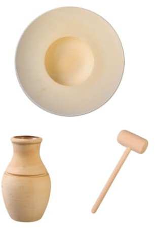 INOOMP Casserole en Céramique Jaune Compacte et Facile à Ranger pour Camping et Pique-niques en Plein Air, Marmite Traditionnelle pour Mijoté au Feu de Bois