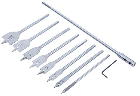 Blue Spot Flat Wood Bits (10 Pieces)