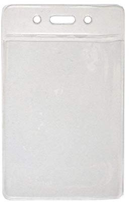 100 Stück Ausweishüllen transparent weich PVC im Hochformat für Einschübe bis ca. Format 90x62mm hochwertige Ausführung Schutzhülle transparent Einschub Hülle Case für Werksausweis