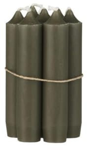 IB Laursen - Stabkerzen - klein - olivegrün - 8er Set