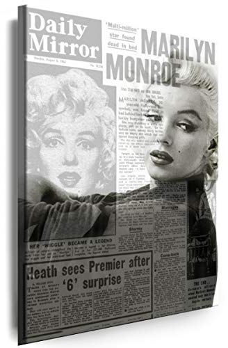 Myartstyle - Bilder Marilyn M. 60 x 40 cm Leinwandbilder Xxl - 1 Teilige Wandbilder Hollywood Legenden Film Kunstdrucke w-S-2020-61