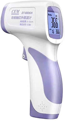 Sans contact température Forehead Gun sondes de détection infrarouge Thermomètre portable Thermomètre électronique Corps portable for les adultes Enfants, DT-8806H blanc kyman