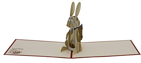 design3dkarten® Osterhase, Ostern, Osterei, Ostergeschenk, happy easter, 3d Klappkarte, Pop Up Karte, Glückwunschkarte, Grußkarte, Geschenkkarte