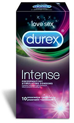 Durex Intense Kondome – Gerippte und genoppte Kondome mit Stimulationsgel für eine intensive Befriedigung der Frau (10)