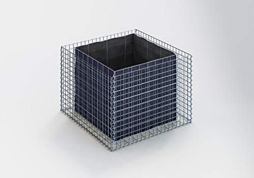GABIONA - Gaviones de bancal alto (alto x ancho x profundidad): 100 x 70 x 100 cm - Cesta rectangular para el jardín - Malla de 5 x 5 cm