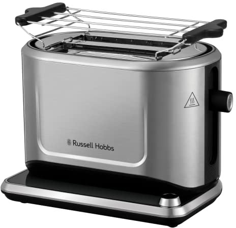 Russell Hobbs Tostapane - 2 fette - Grado di doratura perfetto; Ogni tipo di pane; Automaticoutomatico; Acciaio Inox; Superficie di controllo touch digitale, slot extra larghi, 26210-56