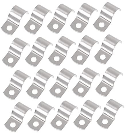 BESTonZON 100 Pièces Carte De Ligne Porte-Fil Boucles De Fixation De Câble -câbles à Boucle De Fixation De Fil Garde-Cordons pour Câbles Fil Clip Fixe Agrafe Simple Fer Galvanisé