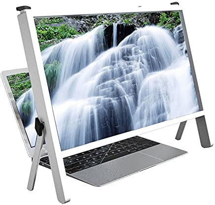 Laptop Screen Magnifier 21 Inch Laptop Stands, Magnifying Glass 3X Reading Magnifier For Seniors Anti-blue Optical Lens,Multi-angle Adjustment, Computer Monitor Magnifier Screen (White)