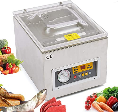 SPLAWN Sellador Al Vacío De Acero Inoxidable Máquina De Envasado Al Vacío,Máquina De Sellado De Envasado Al Vacío Comercial,Seco Húmedo Industrial,110V