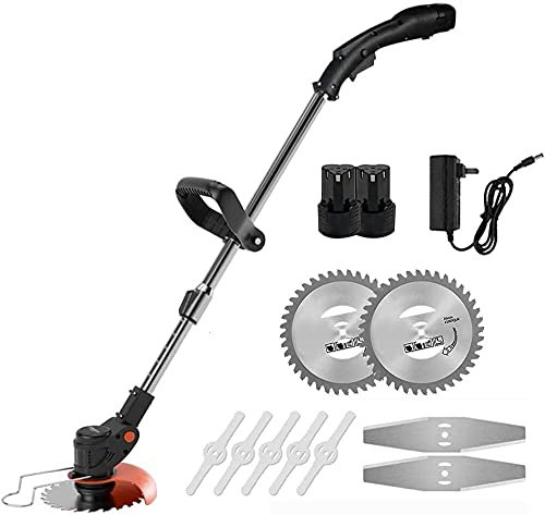 RALIRA Tondeuse à Gazon sans Fil 1800 W puissante Tondeuse de Jardin électrique avec 2 Piles 24 V Amp Lames en métal léger télescopique pour l'entretien de la pelouse