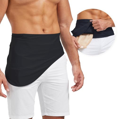 Stoma Gürtel, Stomabeutel, Stomagürtel, verstellbarer Ostomy Stützgürtel, Ostomy Gürtel für Männer & Frauen, Stoma Zubehör, Innentasche für Ostomy Beutel für Sport & Schwimmen, Größe M (31-35)
