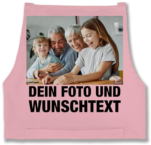 Geschenk mit Namen personalisiert by Shirtracer - Schürze - Erwachsene - Mit Foto I Eigenem Bild I Text I Name I Wunschtext