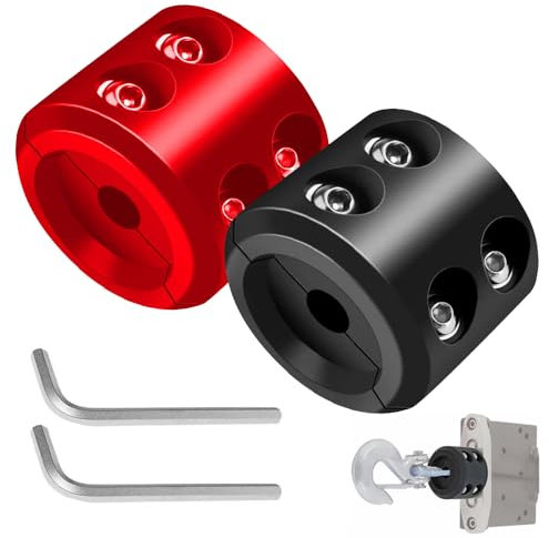 yotutun Lot de 2 Butées de Treuil en Caoutchouc pour Câble de Treuil, Bouchon de Crochet de Câble de Treuil, Protection de Câble de Treuil avec Clé Allen, Butée de Treuil pour Câble pour Camions ATV U