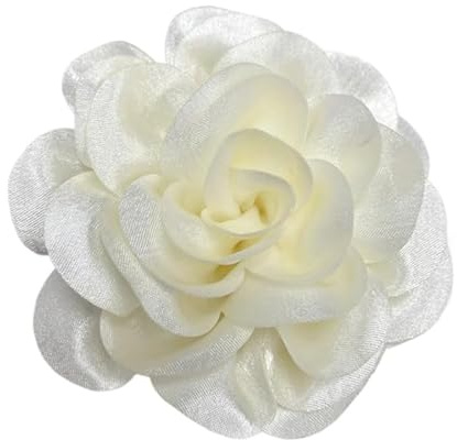 120MM Grande Broche En Satin Avec Fleur De Rose - Grande Broche En Tissu Camélia Classique Pour Fête De Mariage Danse Banquet Pour Femme - Accessoires De Costume - Bijoux Cadeaux
