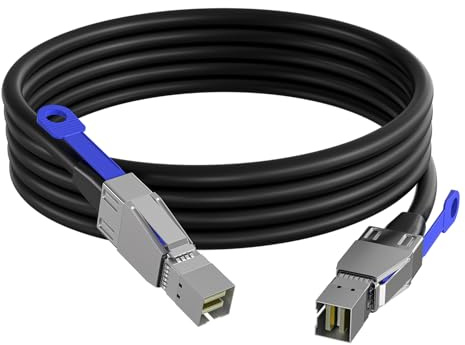 OIKWAN SFF-8644 to SFF-8644 Mini SAS HD Data Server Raid Cable,External Mini SAS 36pin SFF-8644 to SFF-8644 for Hard Disk Server, SAN, Raid Card,1m(3.3ft)