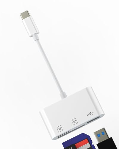 USB C Lector Adapter SD Micro SD OTG USB 3.0 (3 in 1) für Apple iPhone15 MacBook Pro für iPad Air kompatibel für Samsung TF Card Reader Speicherkarte Stick Zubehör Memory Kabel Karten