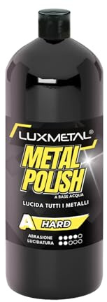 Lux Metal - Metal Polish Lucidante Hard A 1 KG Pasta abrasiva pre-lucidatura metalli acciaio inox alluminio ottone bronzo rame. Rimuovi graffi abrasioni profonde per auto carrozzeria moto (1 Kg)