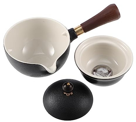 Ciieeo 360degree Traditional Teapot Side Handle Rotating Tea Kettle Ceramic Tea Pot Strainer for Brewing