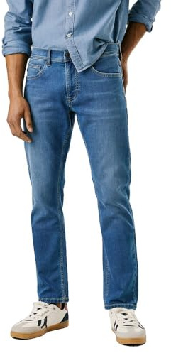 Pepe Jeans GYMDIGO - Jeans Ajustados para Hombre, Color Azul (DENIM-4AG), 28W/32L, Azul (Denim-4ag), 28W / 32L