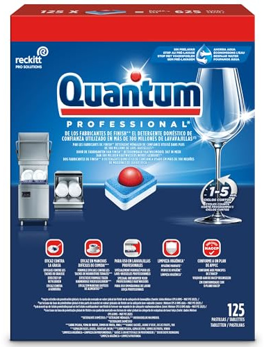 Finish Quantum Professional, pastillas para el lavavajillas uso profesional, 125 pastillas