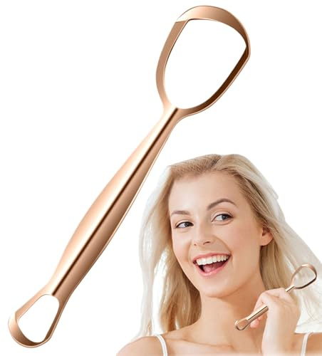 Raschietto per lingua – Strumento di pulizia in acciaio, per la freschezza | Dispositivo bocca a ventaglio, soluzione ergonomica per la cura del respiro con struttura riutilizzabile durante le