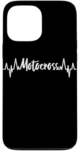 Motocross Cardiogramme Moto Tout Terrain Coque pour iPhone 13 Pro Max