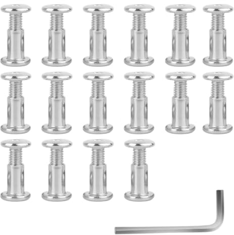 16 Stück Verbindungsschrauben M3 X 5 Mm(16 X Möbelschrauben,16 X Hülsenschrauben) Hülsenmutter,Hülsenmuttern,Buchschrauben Edelstahl A2 V2A Schrankverbinder,Möbelverbinder,Für Schränken,Holzbrettern